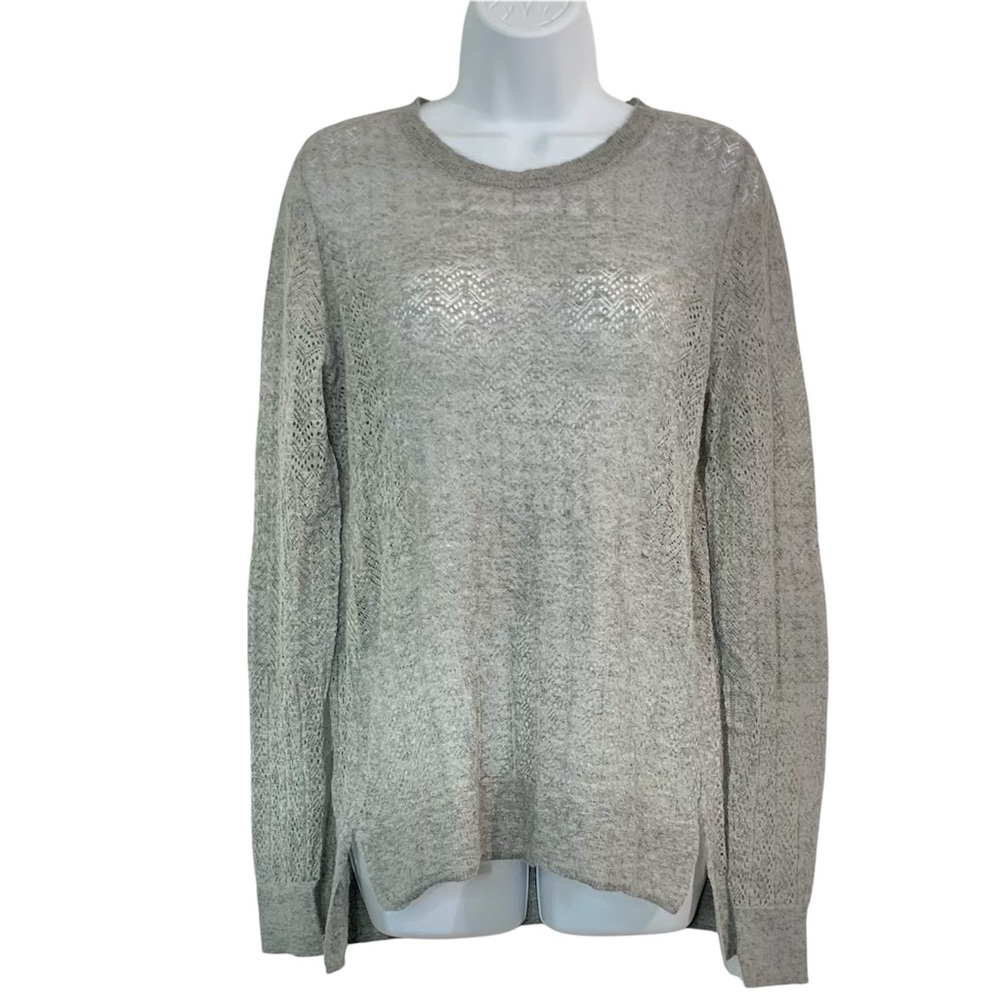 ANN TAYLOR Open Knit Mohair Blend Sweater Sz M